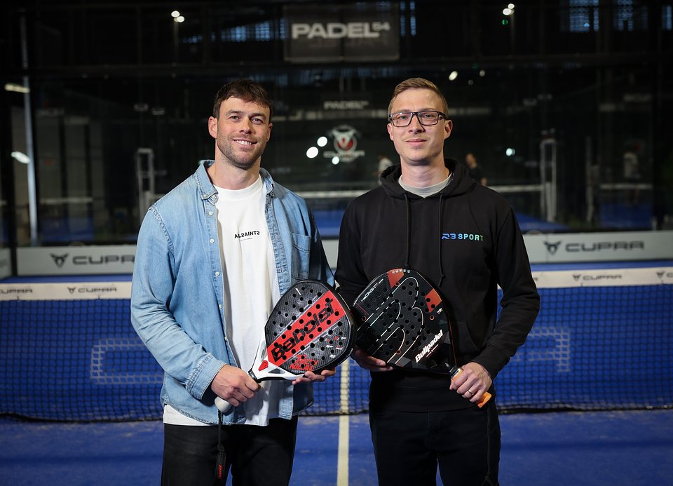 Bradley Bate (Padel54) on the left, Sam Kemp (R3 Sports) on the right