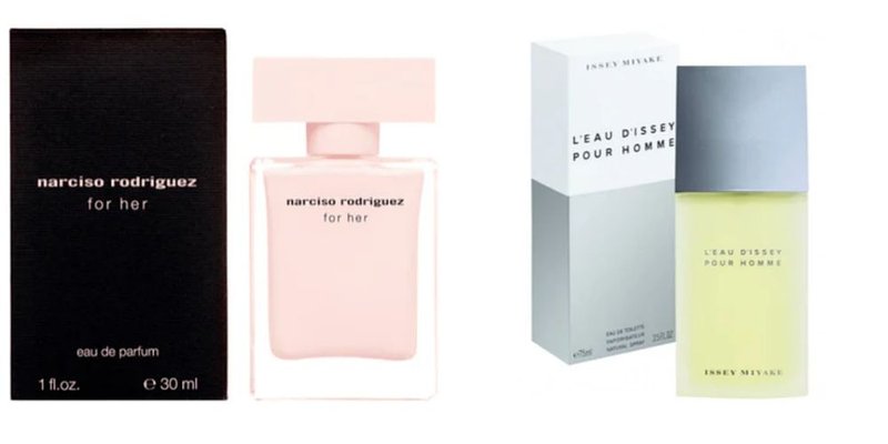 Wedding Fragrances Narciso Rodriguez For Her & Issey Miyake L’Eau d’Issey Pour Homme