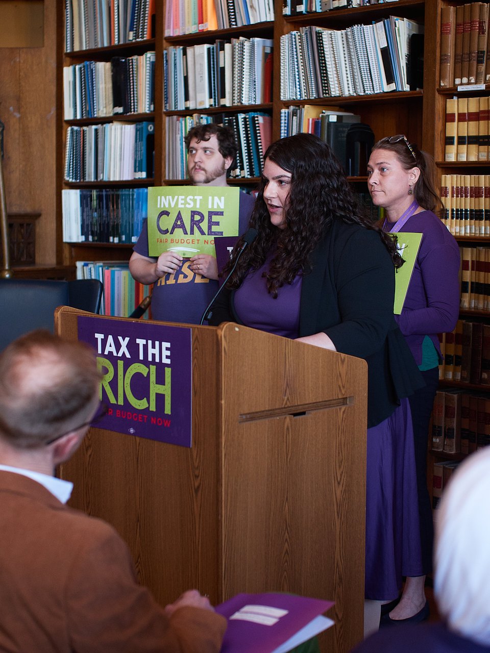 Kaitlyn Stewart, Conflict Free Case Manager for the Department of Behavioral Healthcare, Developmental Disabilities & Hospitals and member of SEIU Local 580