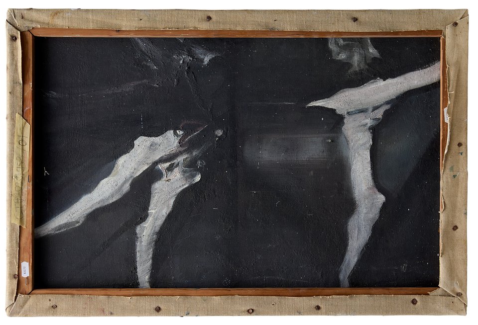Lot 219: Isabel Rawsthorne, Stoats and Moon, c.1984 (with 'Dancers' on the reverse), c.1970s 
Estimate: £8,000-£12,000