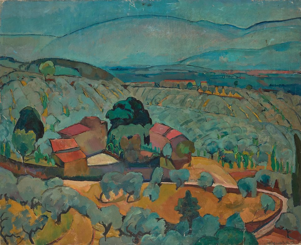 Lot 1056: Willy Eisenschitz, Austrian 1889-1974 - Paysage de la Drôme, 1955
Estimate: £3,000 - £5,000