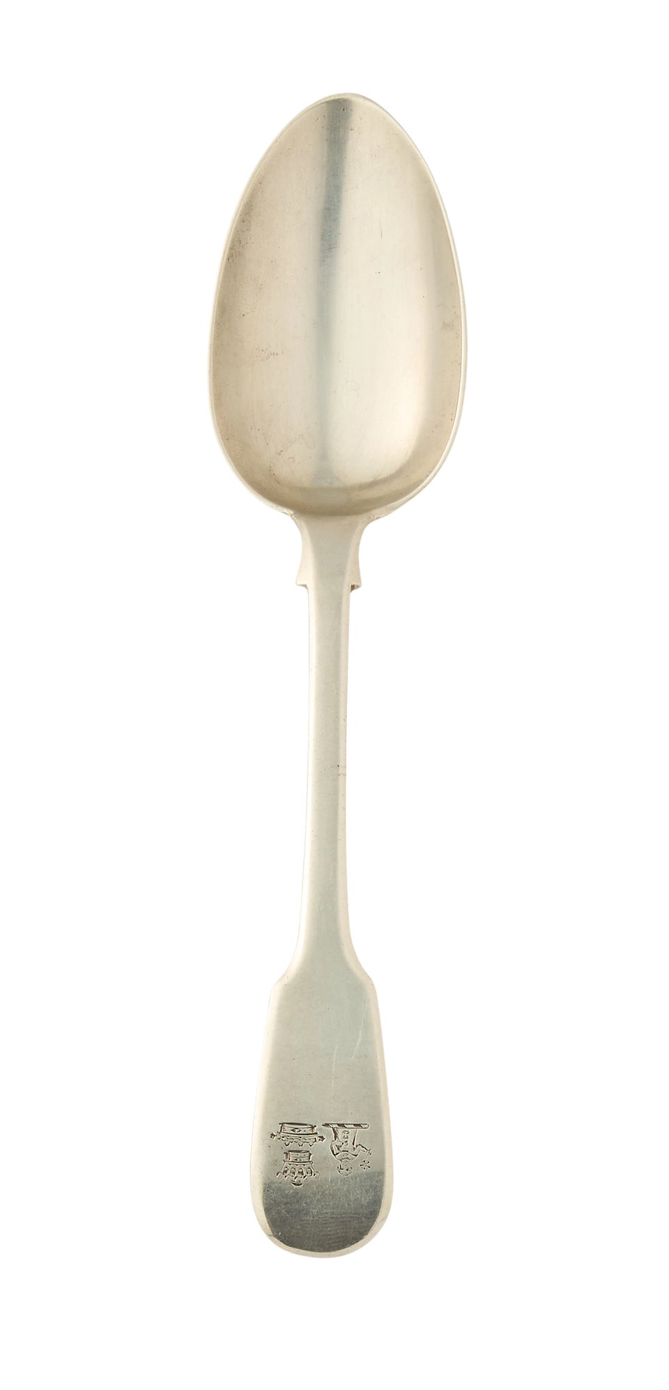 Lot 25: Of historical interest. A 19th century silver dessert spoon. Mary Chawner, London, 1837.
Estimate: £80 - £120