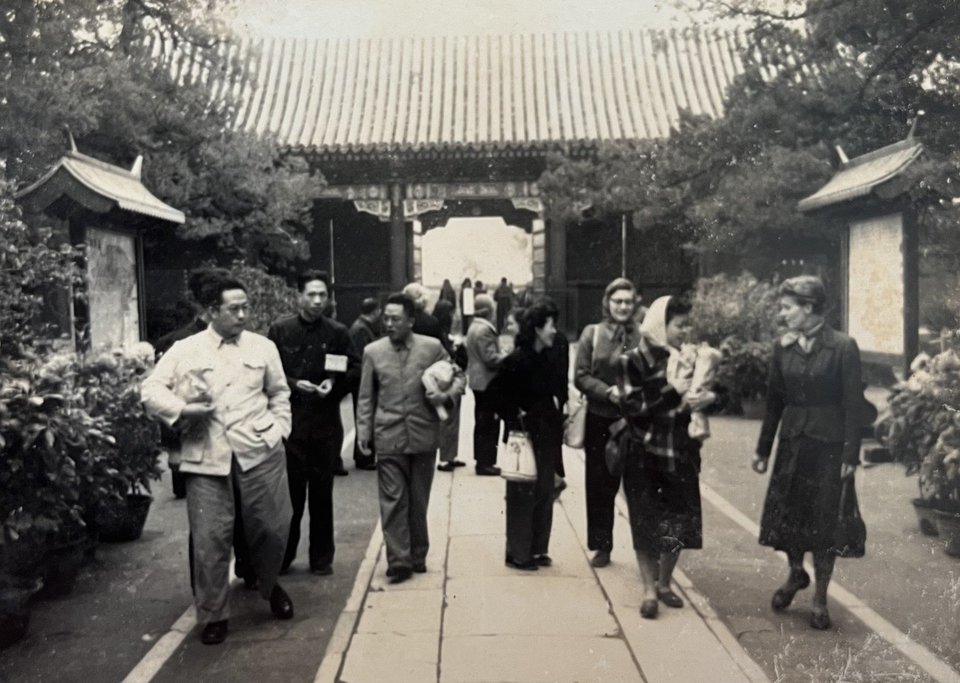 Brake pictured with companions in China