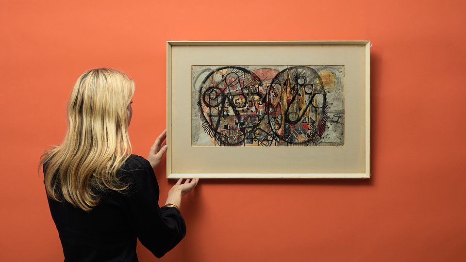 A painting by Indian modern artist Avinash Chandra from the Collection of William and Mildred Archer will be on display on Wednesday 22 April in the Belgravia gallery 