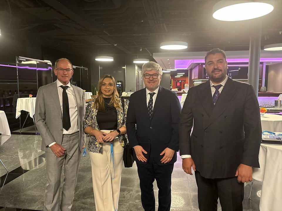 In the photo, from left: Eric Schoonderwoerd, Director of Business Solutions & Strategic Partnerships at JAA TO; Paula Vieira de Almeida, CEO at JAA TO; Juan Carlos Salazar, Secretary General at the International Civil Aviation Organization; Murat Yalcin, Director of Sales, Marketing & Operations at JAA TO