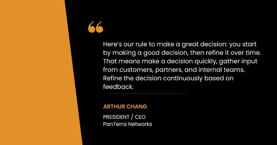 Quote from Artie Chang 