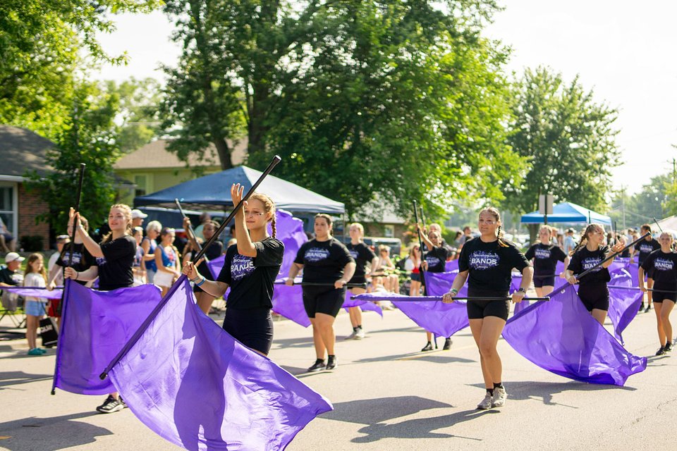 Brownsburg High School Marching Band during the Brownsburg Lions Club Parade