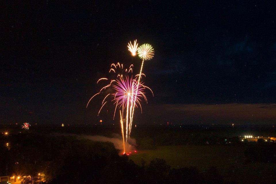 Fireworks show in Brownsburg