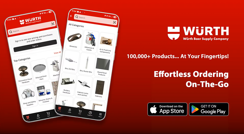 Würth Baer Supply Company launches mobile app on iOS and Android