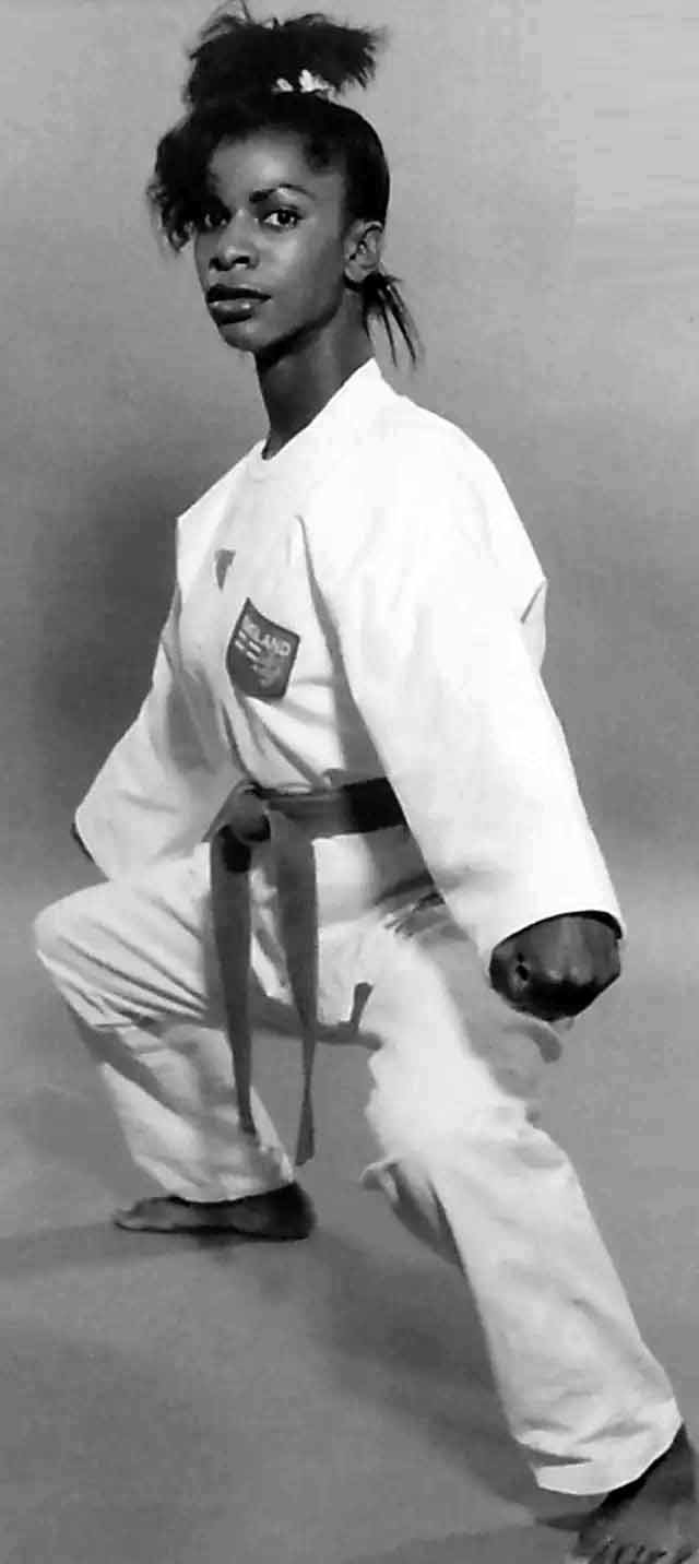 Janice in her competitive karate days.