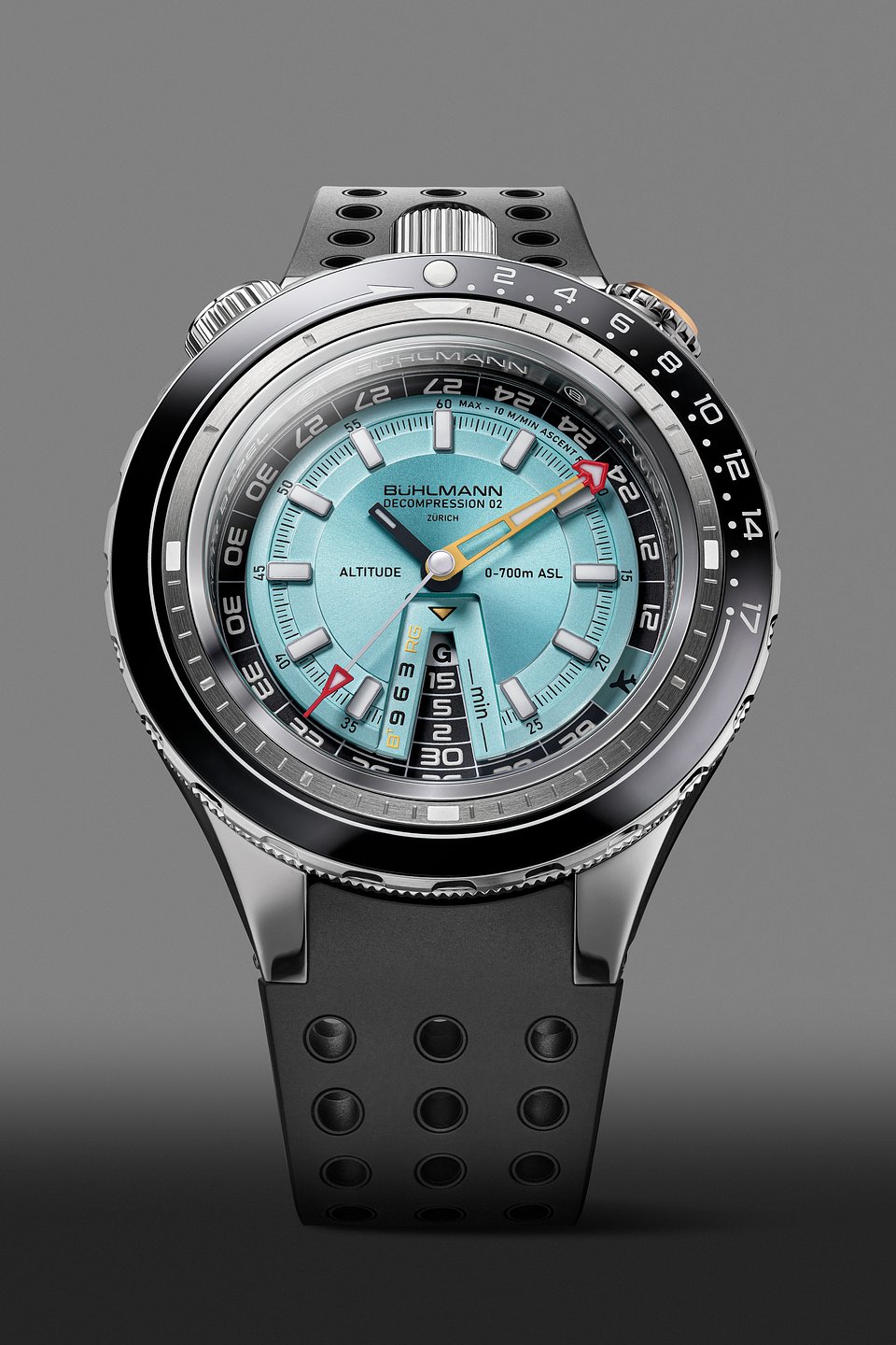 Bühlmann Decompression 02 with Druckkamer blue dial 