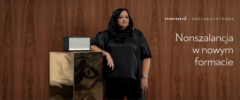 Gosia Baczyńska na tle płytek wielkoformatowych Woodfor Naturale