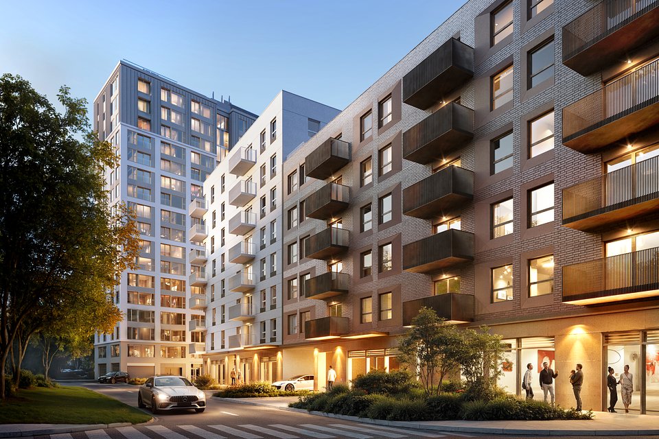 Wizualizacja inwestycji w tkance miejskiej, materiał Real Development