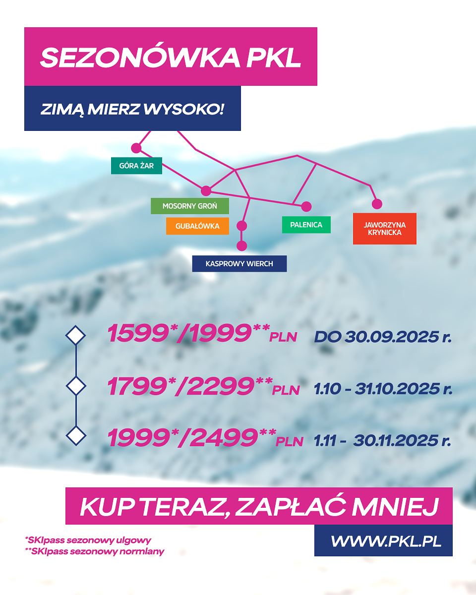 Sezonówka PKL - zimą mierz wysoko!