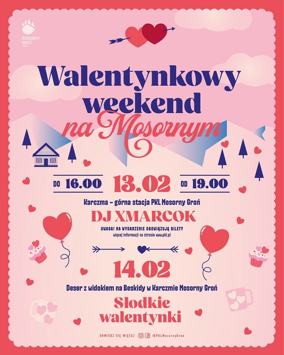 Walentynki w ośrodku PKL Mosorny Groń