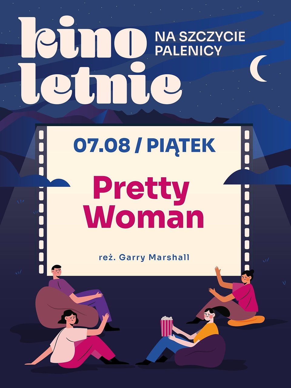 Kino letnie pod gwiazdami na Palenicy