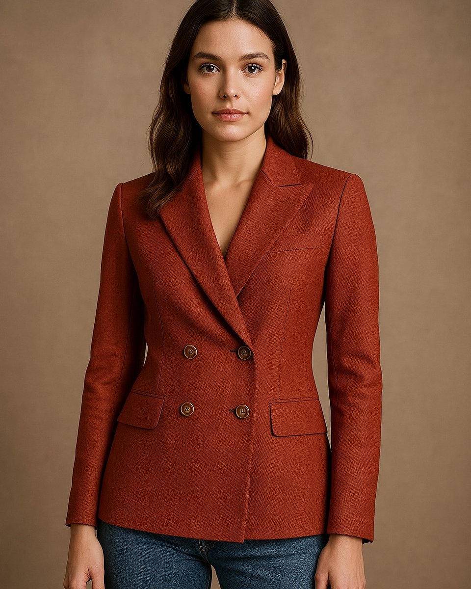 Blazer cruzada terracota Sumissura