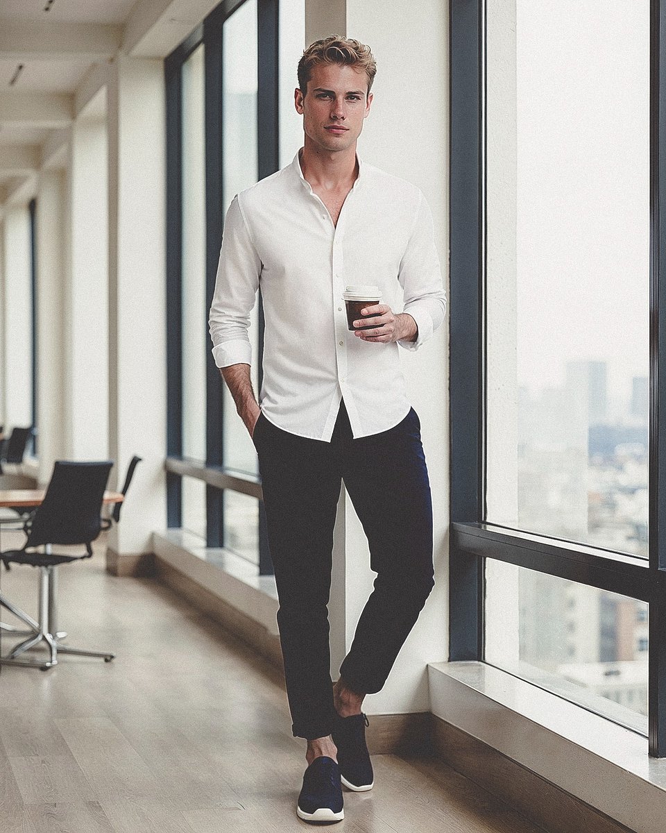 Pantalon chino slim fit azul Hockerty