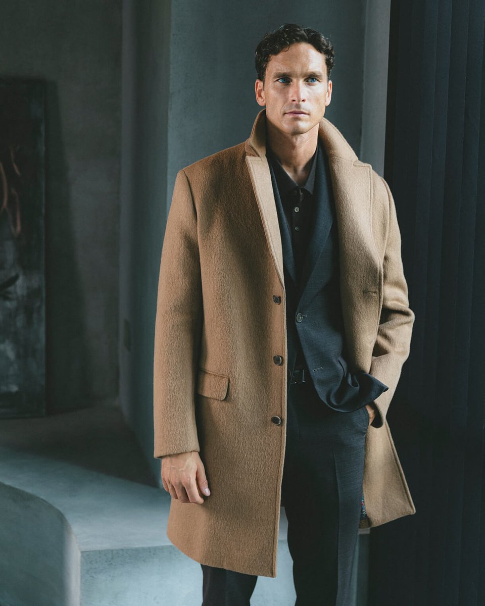 Alpaca Camel long overcoat 