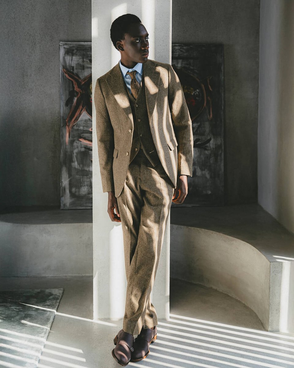 Light blue tencel tailored stretch shirt