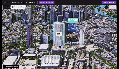 Foto: Gemelo Digital de NHow Frankfurt by Hotelverse