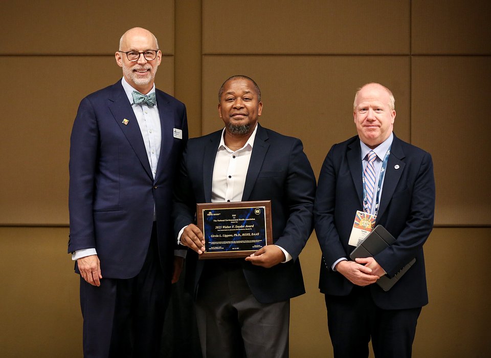Dr. Liggans receives the Walter F. Snyder Environmental Health Award.