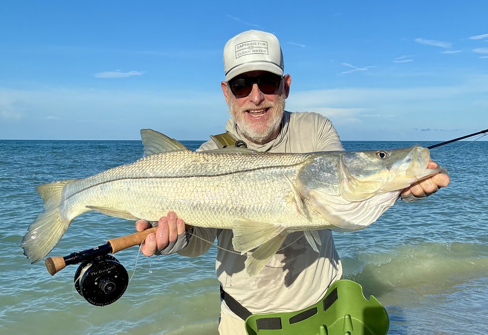 Bob Brooks fly fishing on Sanibel Island