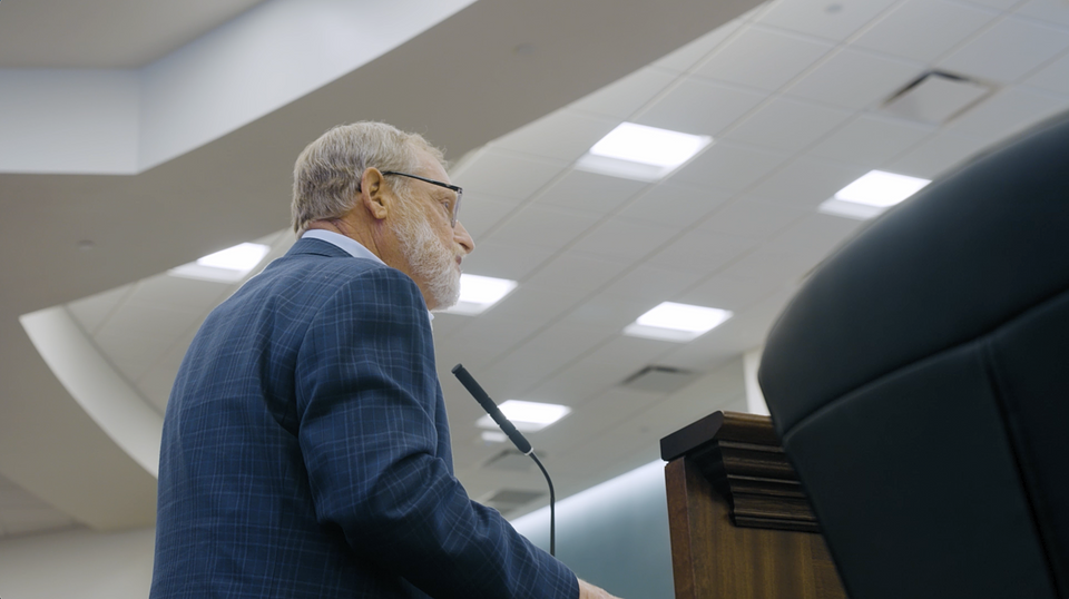 Bob Brooks speaking in Tallahassee during CFCW's fight against bad bill SB 2508 in 2022.