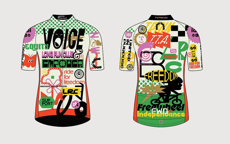 The Long Run Club limited edition cycling jersey, designed by BUCK.