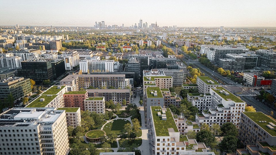 Modern Mokotów - koncepcja ogrodu wraz z pawilonem na cele społeczne 
