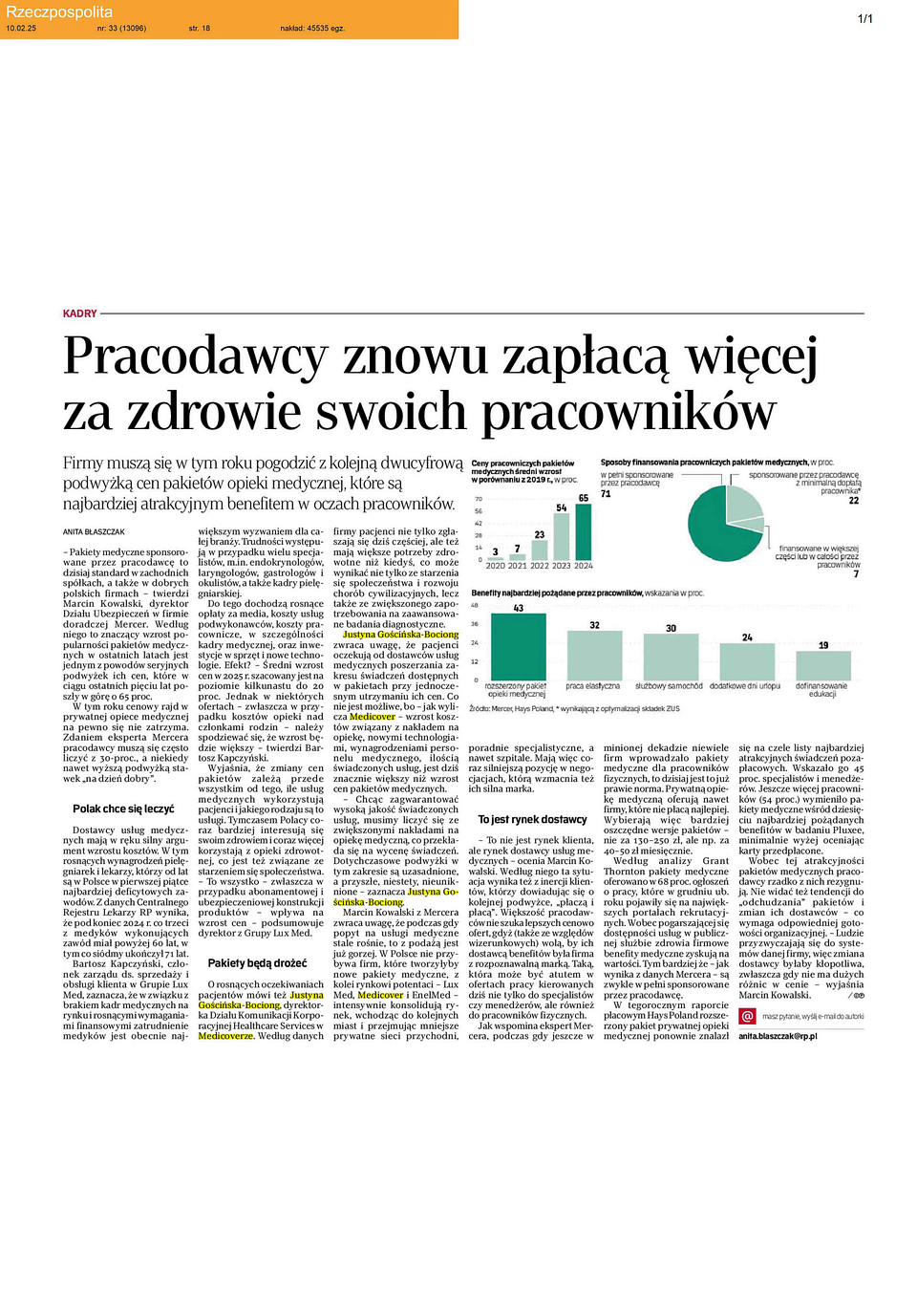 Rzeczpospolita, 10 lutego 2025 r. 