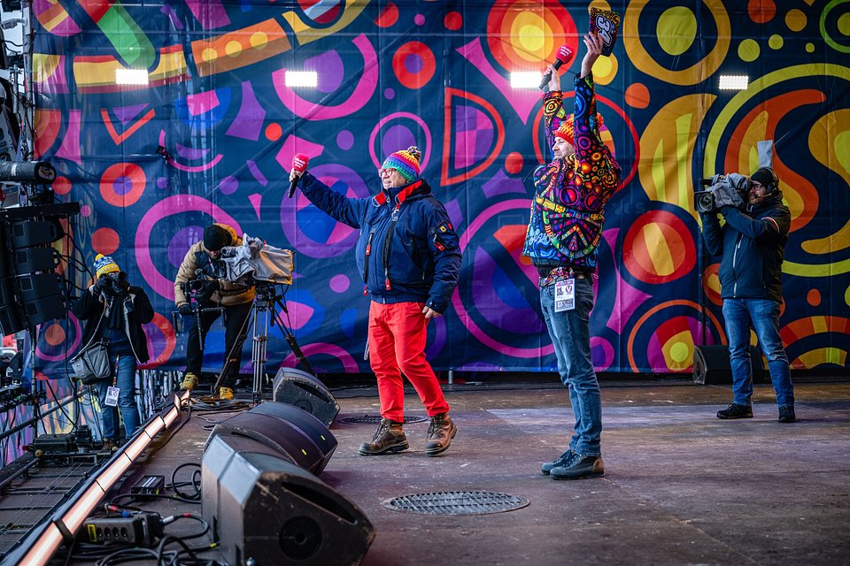 Jurek Owsiak zagrzewający uczestników do biegu, fot. Paweł KrUPeK Krupka