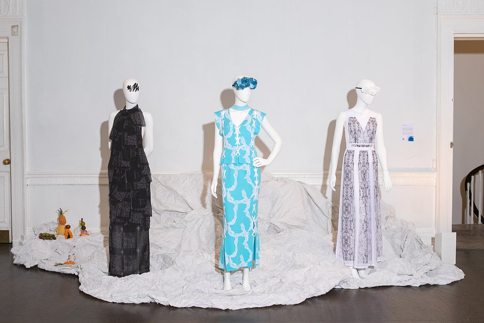 APUJAN area featuring unique jacquard and prints created in house