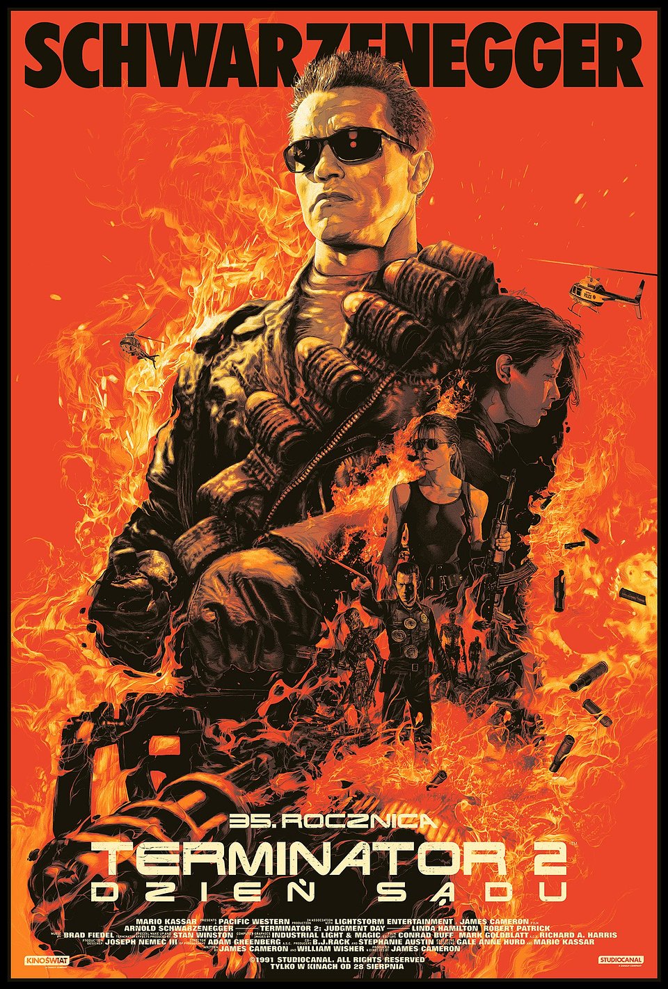 Jubileuszowy plakat filmu "Terminator 2. Dzień Sądu" autorstwa Gabza