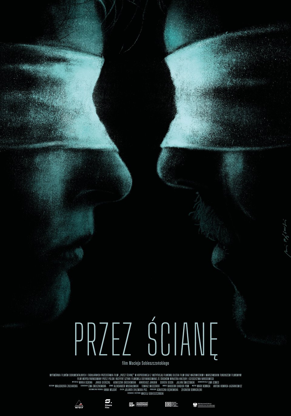Plakat filmu "Przez ścianę" autorstwa Andrzeja Pągowskiego