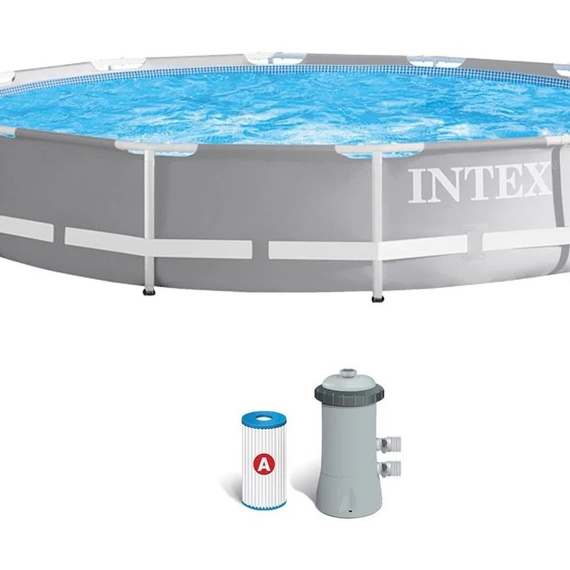 Piscina Tubular com Filtro INTEX Prisma Frame Redonda (6.503 L - PVC - 366x76cm).jpg