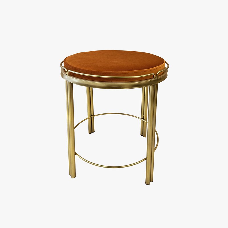 Banqueta de Veludo e Metal Mostarda PVP 69,00€.jpg