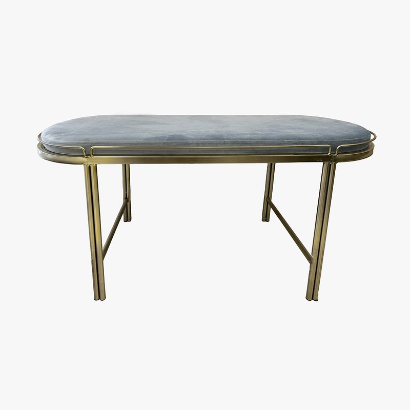 Banqueta de Veludo e Metal Cinza PVP 89,00€.jpg