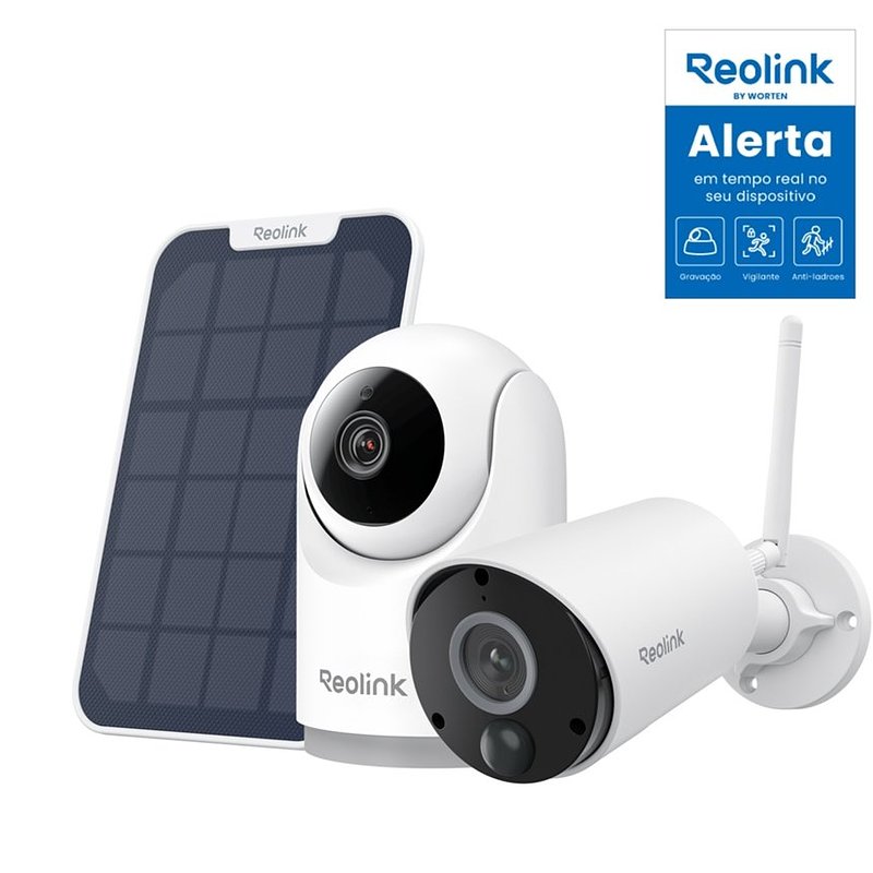 01. Worten_Kit Segurança 1 -REOLINK E321+B320 com Painel Solar e Placa Dissuadora (WiFi - 3MP - Branco).jpeg