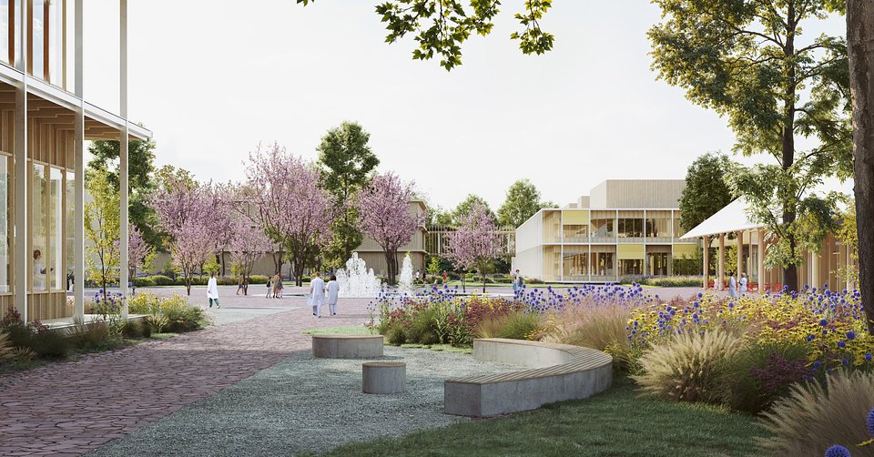 Arup, Wizualizacja koncepcji kampusu Maxa Plancka, © Atelier Tata