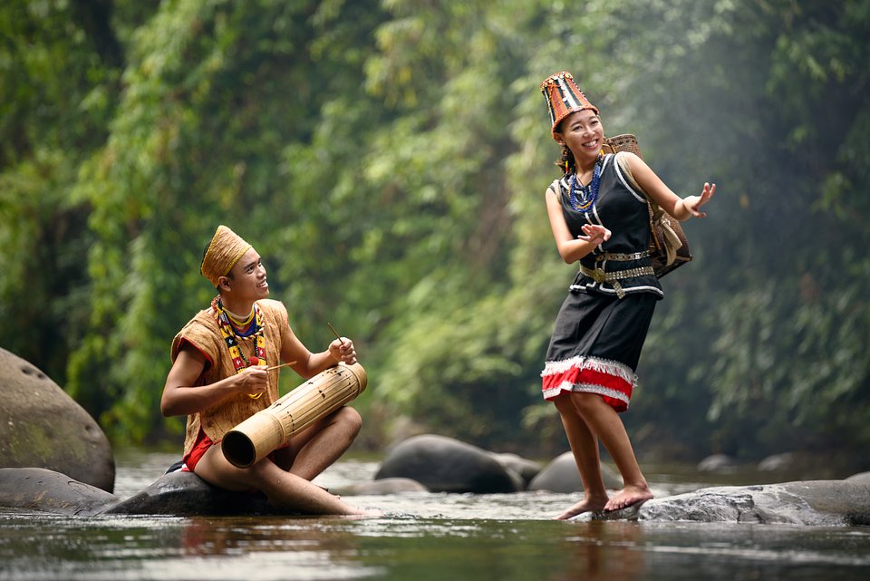 Bidayuh Couple in Traditional Garment.jpg