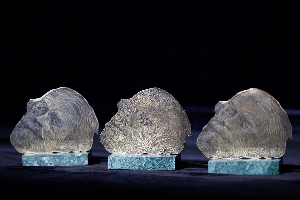Statuetki dla laureatów Nagrody / fot. Andrzej Stawiński