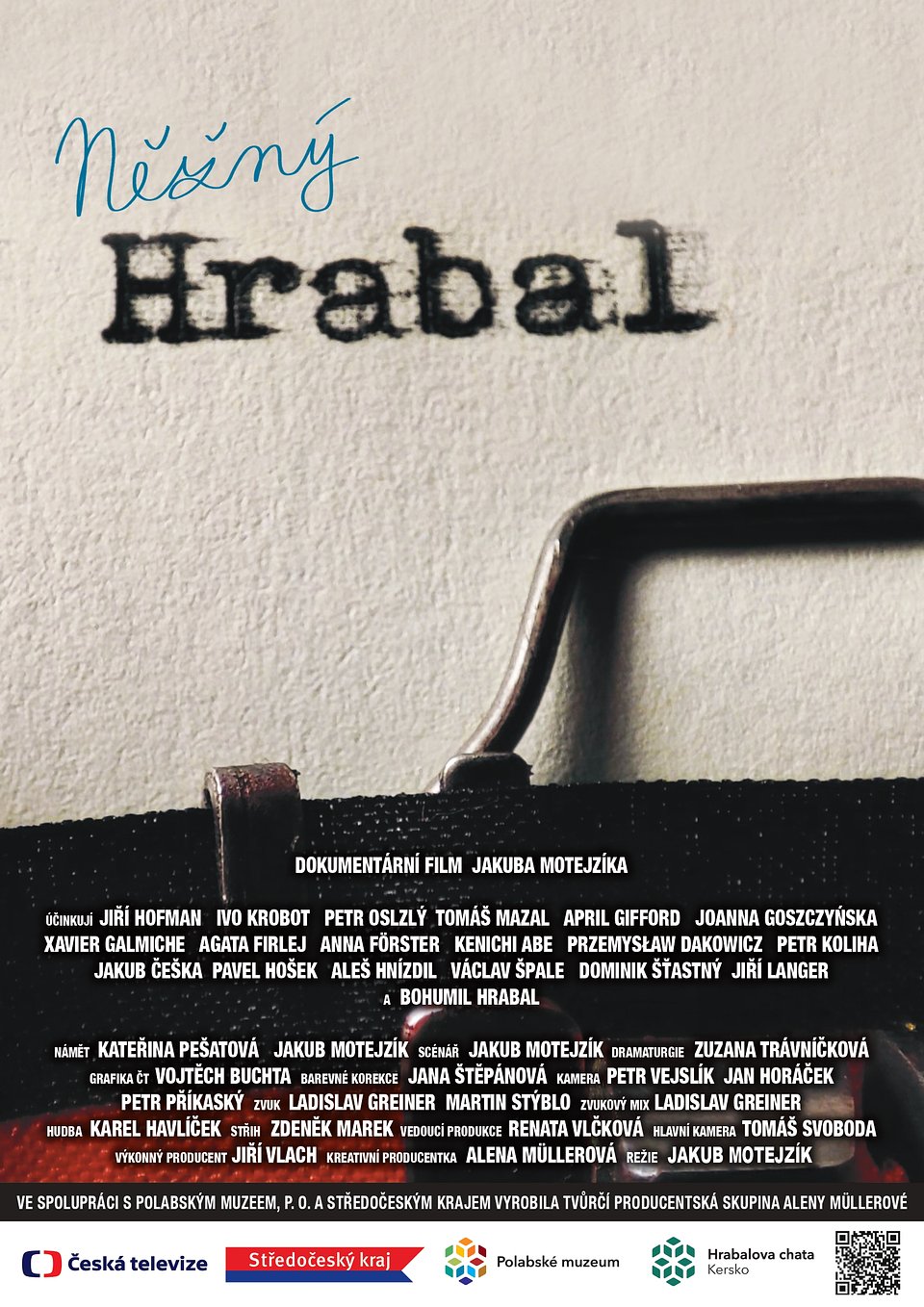 Plakat filmu Czuły Hrabal (tytuł oryg. Něžný Hrabal), Czechy 2024
