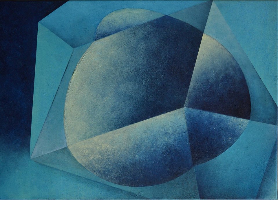 Przemysław Pokrywka, Próba ustalenia punktu widzenia, 50 x 70 cm, olej na płótnie, 2019