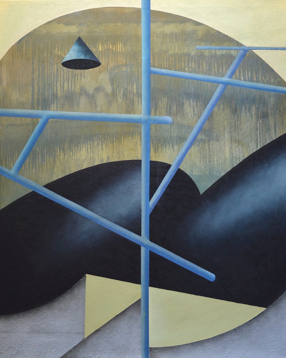 Przemysław Pokrywka, Rekonstrukcja zdarzeń, 80 x 100 cm, olej na płótnie, 2023