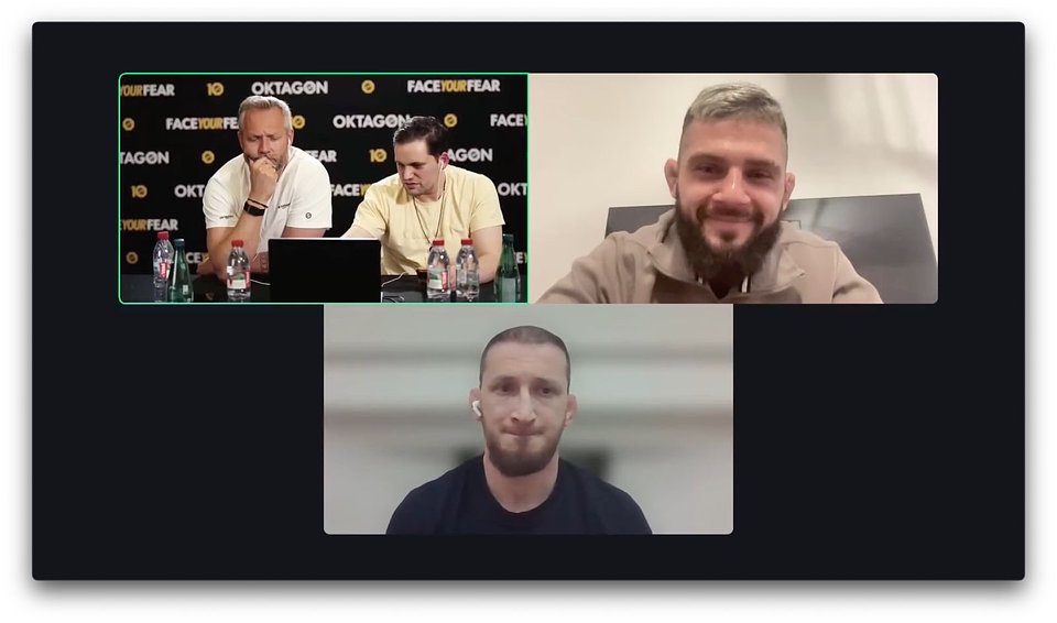 Konferencja prasowa OKTAGON, Mateusz Legierski i Gökhan Aksu