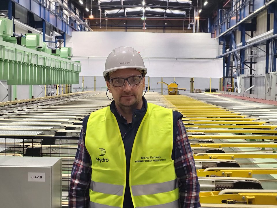 Michał Karbowy, Kierownik Produkcji w Hydro Extrusion Poland w zakładzie w Trzciance.