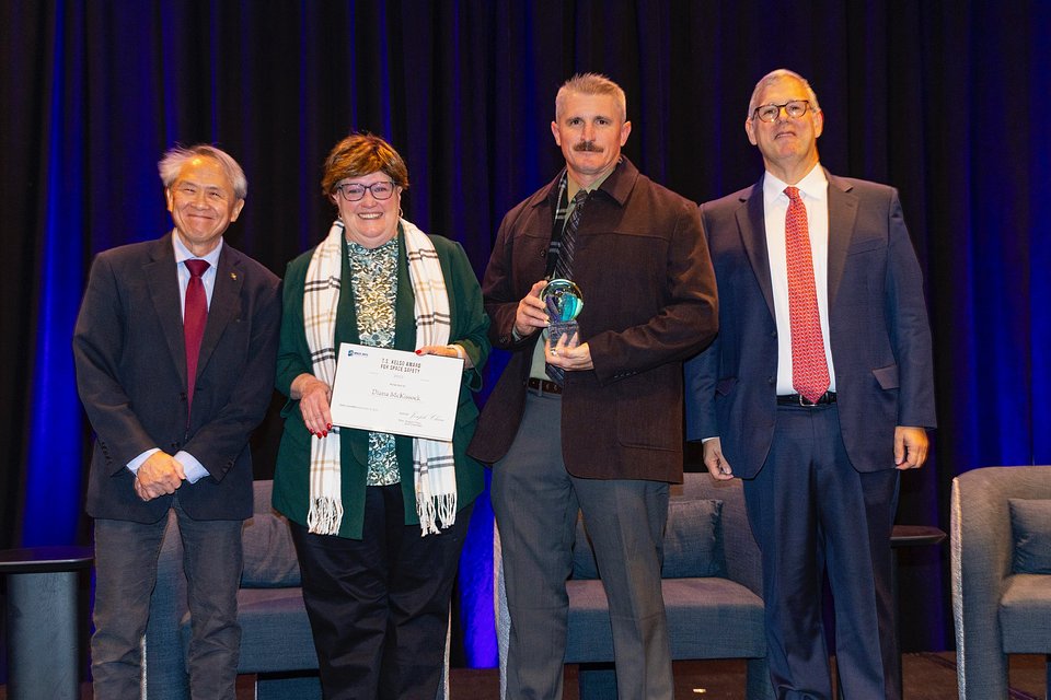 L-R Joe Chan, Lyn Melcher, David Melcher, Andrew D'Uva