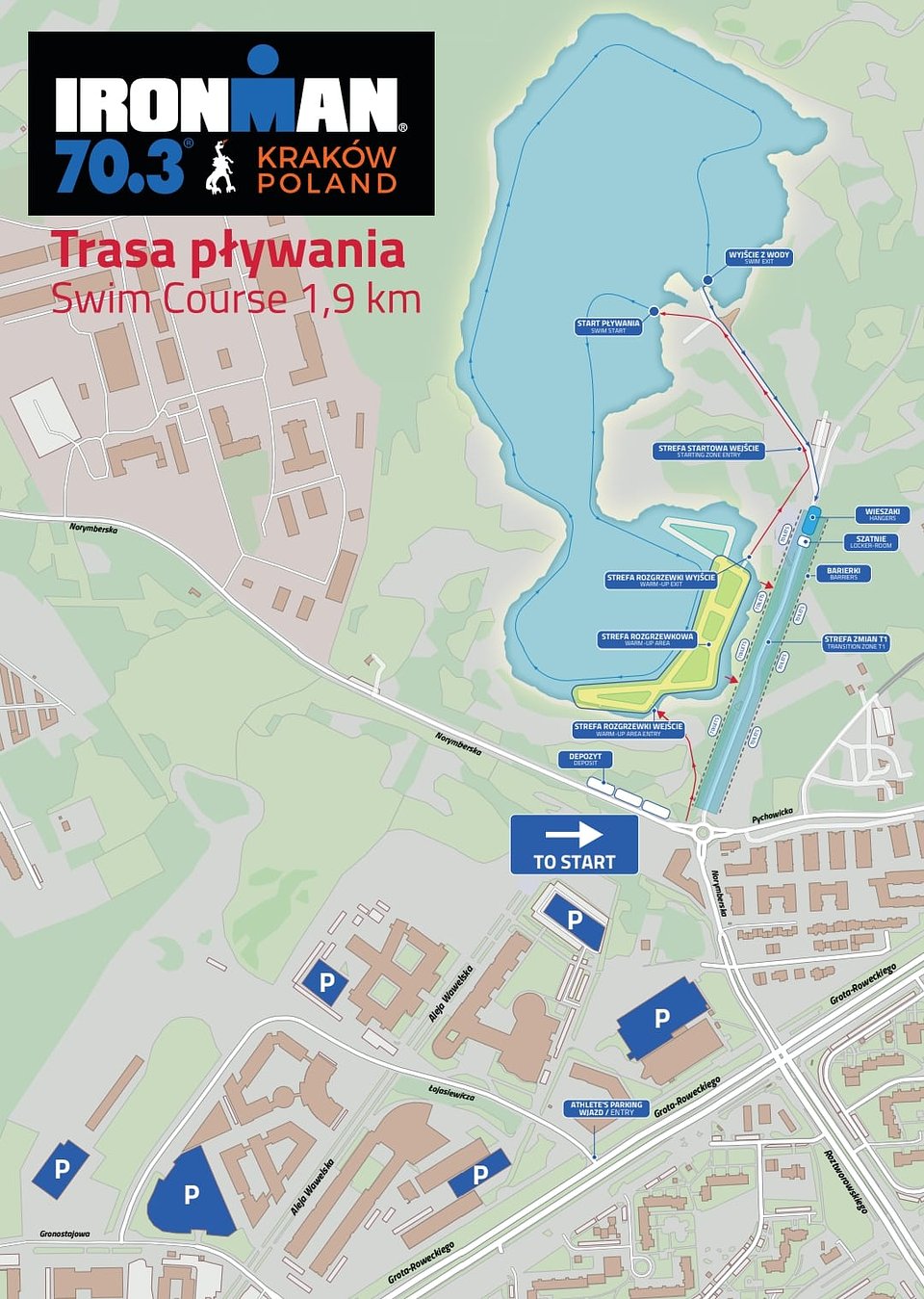 Trasa pływacka IRONMAN 70.3 Kraków
