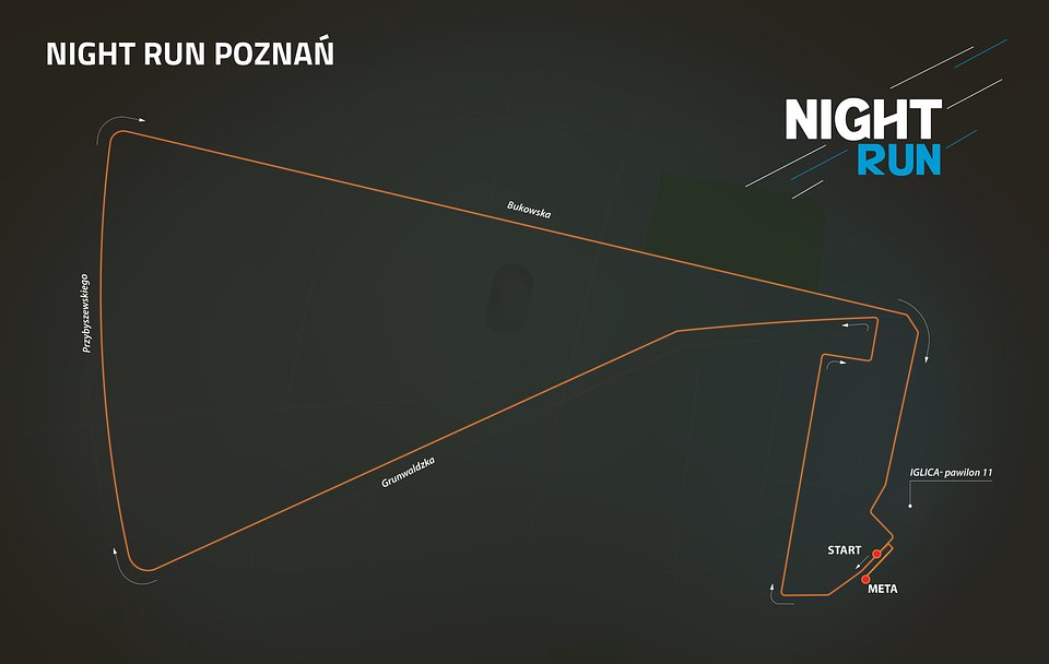 Trasa Night Run Poznań